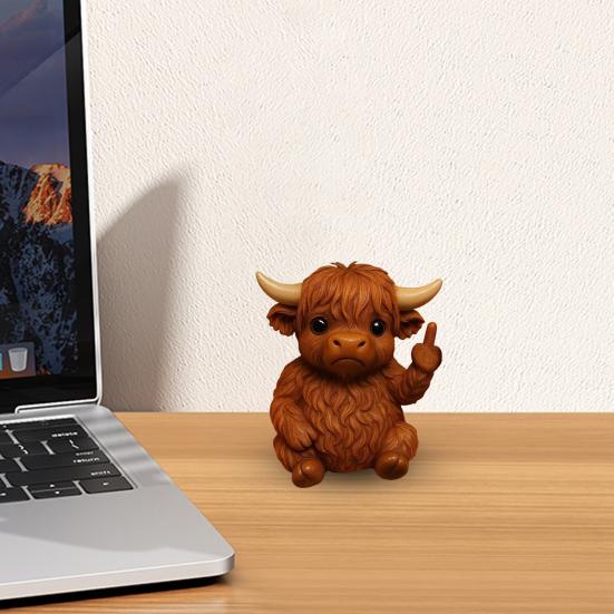 Средний палец животного орнамент синтетическая смола статуя реалистичный дизайн скульптура смешной юмористический домашний декор