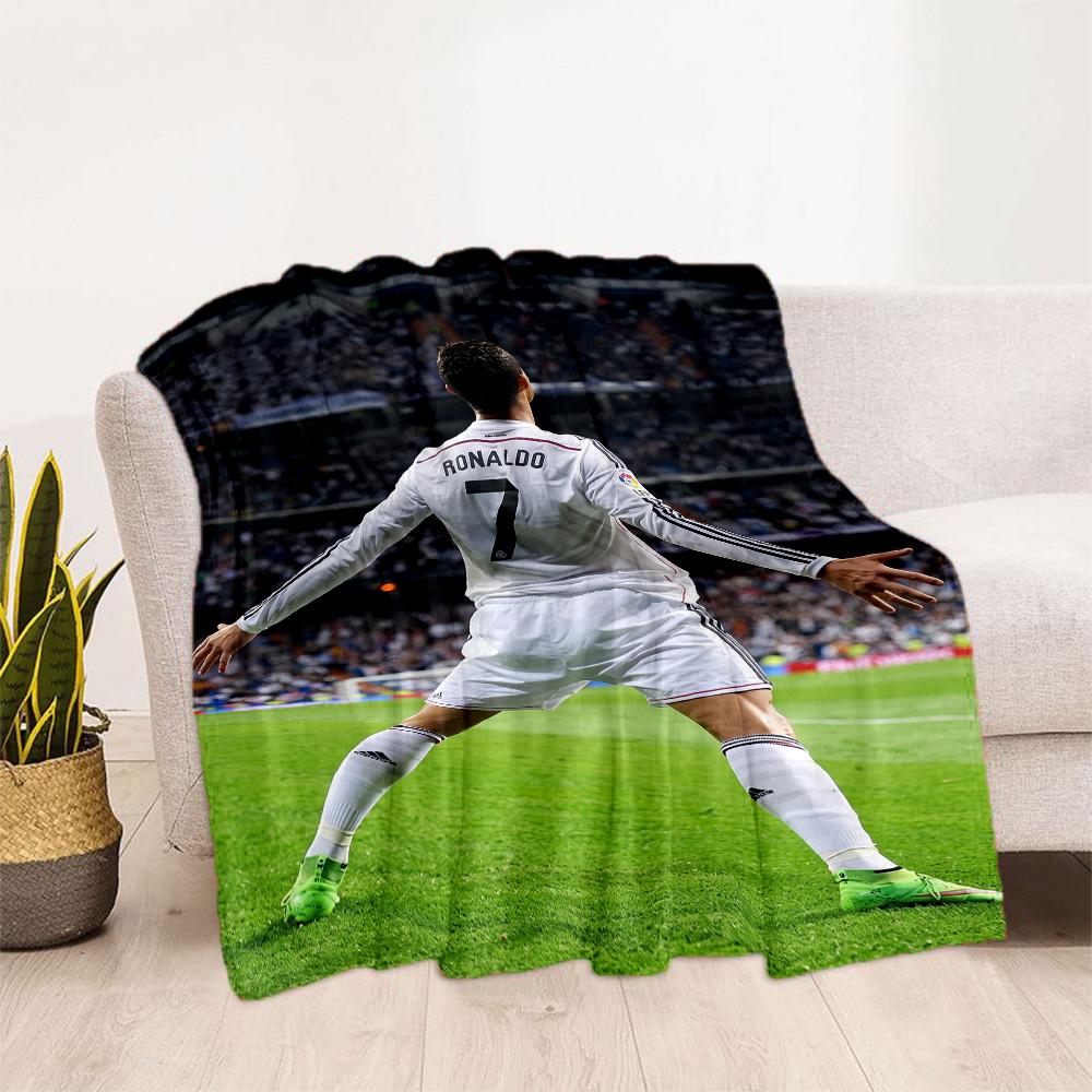 Cristiano Ronaldo Soccer Action Blanket Comfortable Great for Chair Bedding Couch Four Seasons Multipurpose Warmthful Decor