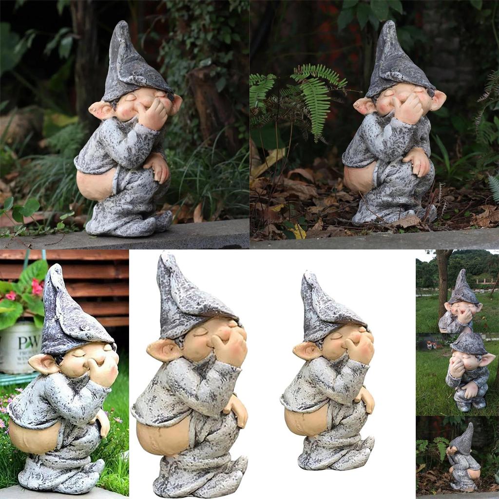 Unique Pooping Gnome Statue Garden Decor Elf Figurine Mold With Realistic And Humorous Features