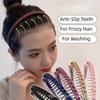 Anti-Slip Teeth Toothed Headbands Frosted Texture Frosted Headbands  Party Hair Accessories