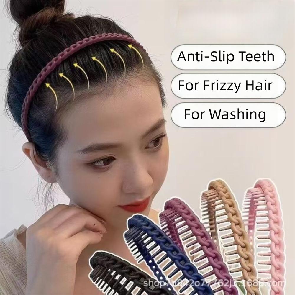 Anti-Slip Teeth Toothed Headbands Frosted Texture Frosted Headbands  Party Hair Accessories