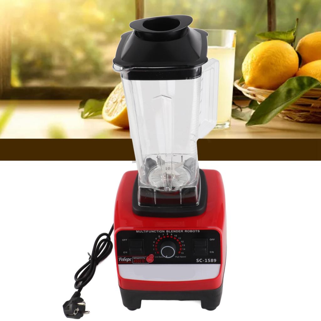 4500 Вт Настольный блендер 2.5 л 15 скоростей бытовой многофункциональный кухонный комбайн с 6 лезвиями из нержавеющей стали для мяса льда фруктов