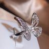 Изысканное кольцо для женщин, ювелирные изделия в форме бабочки, высококачественные ювелирные изделия в виде бабочки, подарок на годовщину, ювелирное кольцо с регулируемым отверстием.