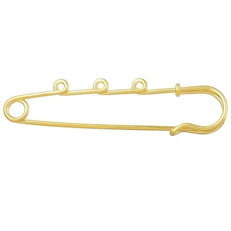 1 Pcs 3 Hole Brooches for Jewelry Making DIY Creative Accessories Women's Handmade Pins and Brooches 64*16 Mm