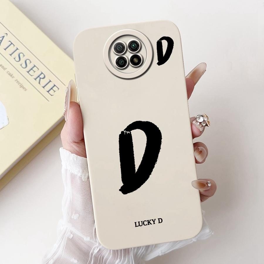 Для Xiaomi Redmi Note 9T Чехол Мягкий Силикон Coque Счастливая Буква от A до Z Расписной Ударопрочный Funda для Redmi Note 9 5G note9 TCover