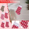 Christmas Socks Velvet Printed Christmas Socks Gift Bag Fireplace Decoration Christmas Decorations