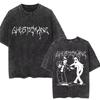 Мужская повседневная футболка с принтом Ghostemane, вываренная, готическая, оверсайз, уличная одежда, мужская хип-хоп Y2K, рэп, рок, трэп, металл, топы, футболки