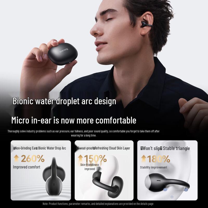 Saina Clip-on Bone Conduction Bluetooth Headset