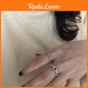 Chic And Stylish 925 Pure Silver Chain Ring Adjustable Size Perfect For Gifting