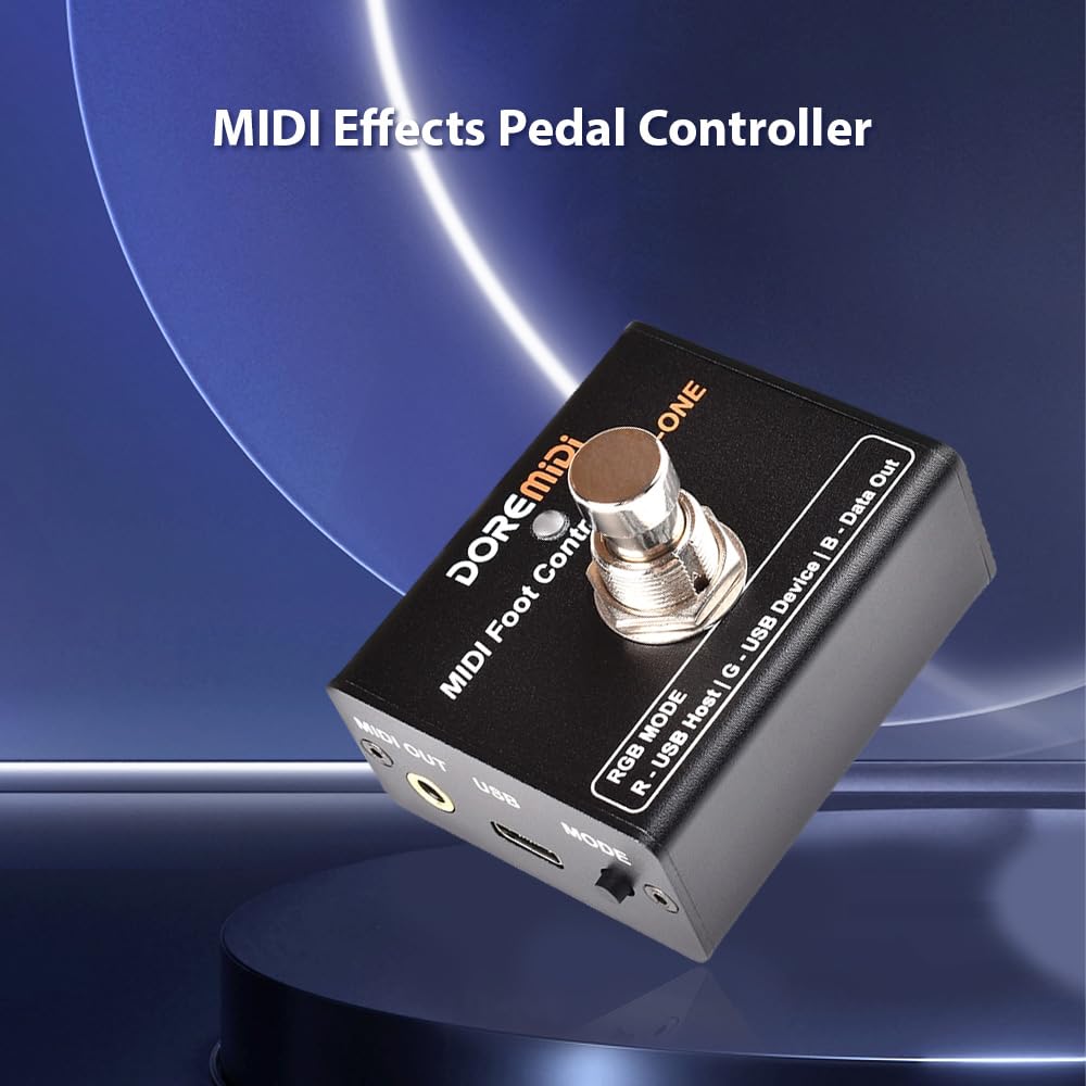 Karlak MIDI-педаль для ног, MIDI-педаль для ног для электрогитары, MIDI-педаль эффектов, Plug and Play, MIDI-выходной порт, DIY-сообщения CC/PC/Note, V
