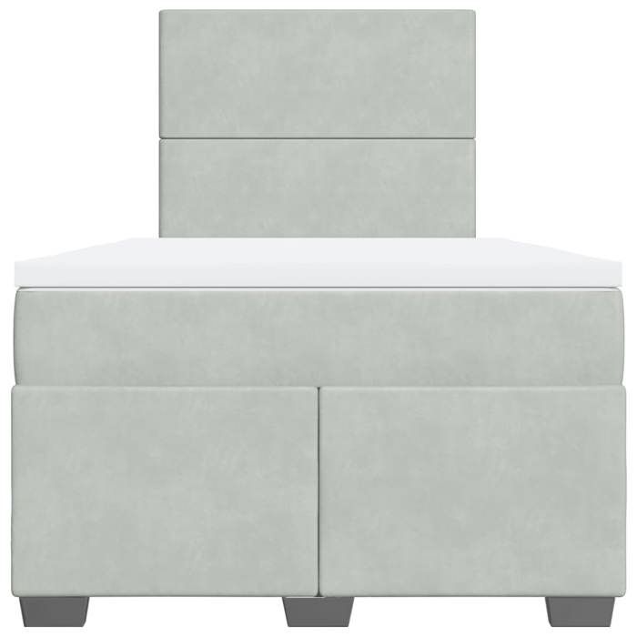 Maison Exclusive - Sommier à lattes de lit et matelas Gris clair 120x200cm Velours