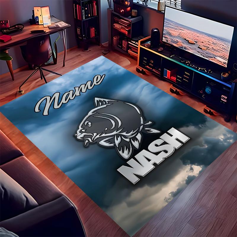 Custom personalization Nash logo Print Area Rug - Soft, Washable Non-Slip Indoor Mat,Living Room,Home&Office Decorative Rug