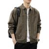 Top Cotton Tooling Jacket Men'S Loose Large Size Casual Lapel Shirt Jacket Tide