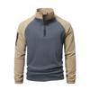Spring and Autumn Men's Casual Fleece Pullover Stand Collar Sweatshirt