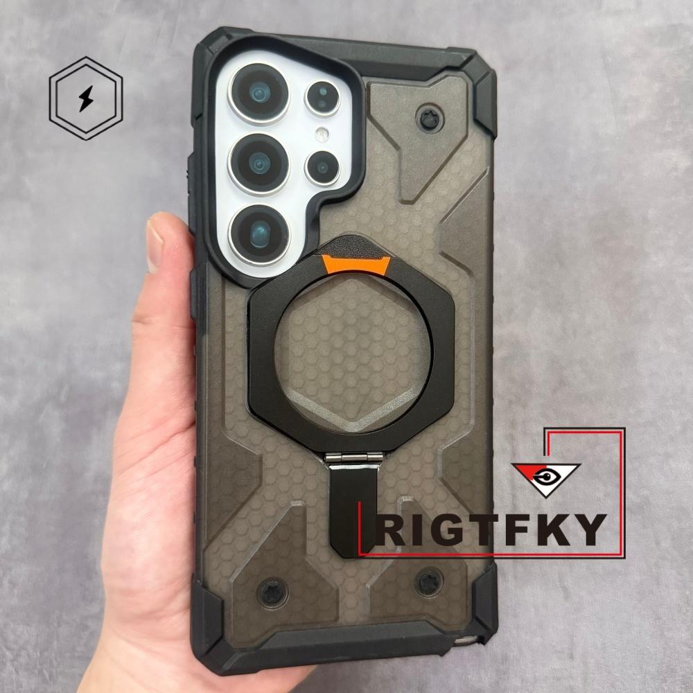 NEW Military Heavy Duty Shock Armor Phone Case for Samsung S26 Plus S25 S24 S23 Ultra Magnetic Holder Kickstand Protective Cover