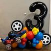 40'' Number Race Car Balloon Racetrack Balloon Truck Bike Wheels Tire Racing Car Theme Party Supplies Boys' Birthday Party Favor