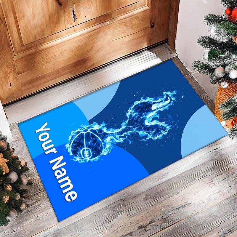 Tottenham Hotspur FC Printed Crystal Velvet Rug Non‑Slip Crystal Velvet Carpet For Sofa Bedroom Indoor Home Decoration
