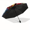 Mario Adventure Automatic Folding Umbrella - Lightweight, Retractable Design with 8-Rib Durability, Perfect for Outdoor Adventures, Fashiona