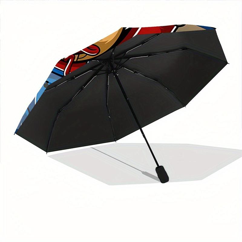 Mario Adventure Automatic Folding Umbrella - Lightweight, Retractable Design with 8-Rib Durability, Perfect for Outdoor Adventures, Fashiona