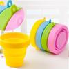 2 PCS Colored Silicone Folding Cups Outdoor Travel Convenient Cups Silicone Sports Picnic Cups Advertising Cup