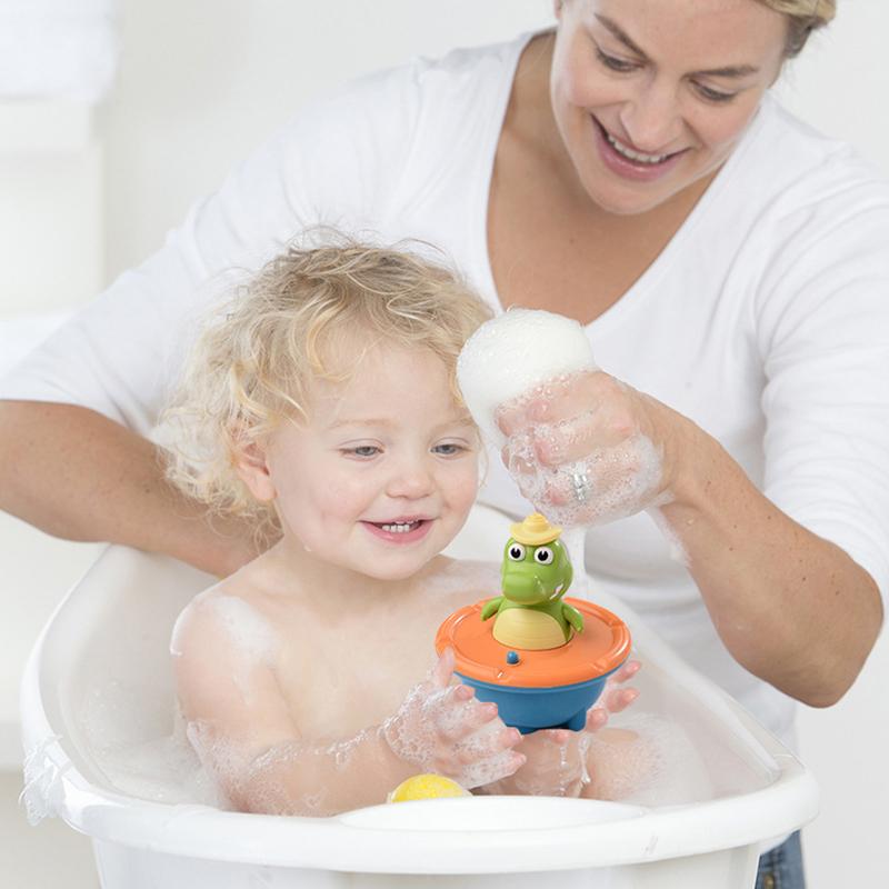 Bath Toys For Toddlers - Light Up Crocodile Fountain With 4 Spray Modes, For Bathroom & Swimming Pool ABS Plastic Bath Toy