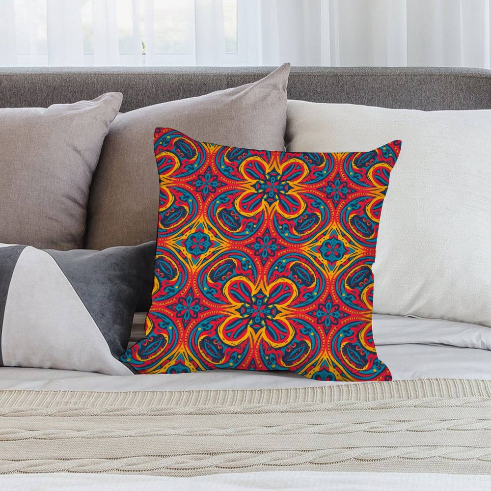 Модная наволочка с квадратным узором, короткий плюш, двусторонняя печать, квадратные декоративные наволочки для подушек, диван, домашний декор