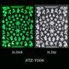 Adhesive Decals Glow In The Dark DIY Manicure White Snowflakes Nail Sticker 3D Luminous Christmas