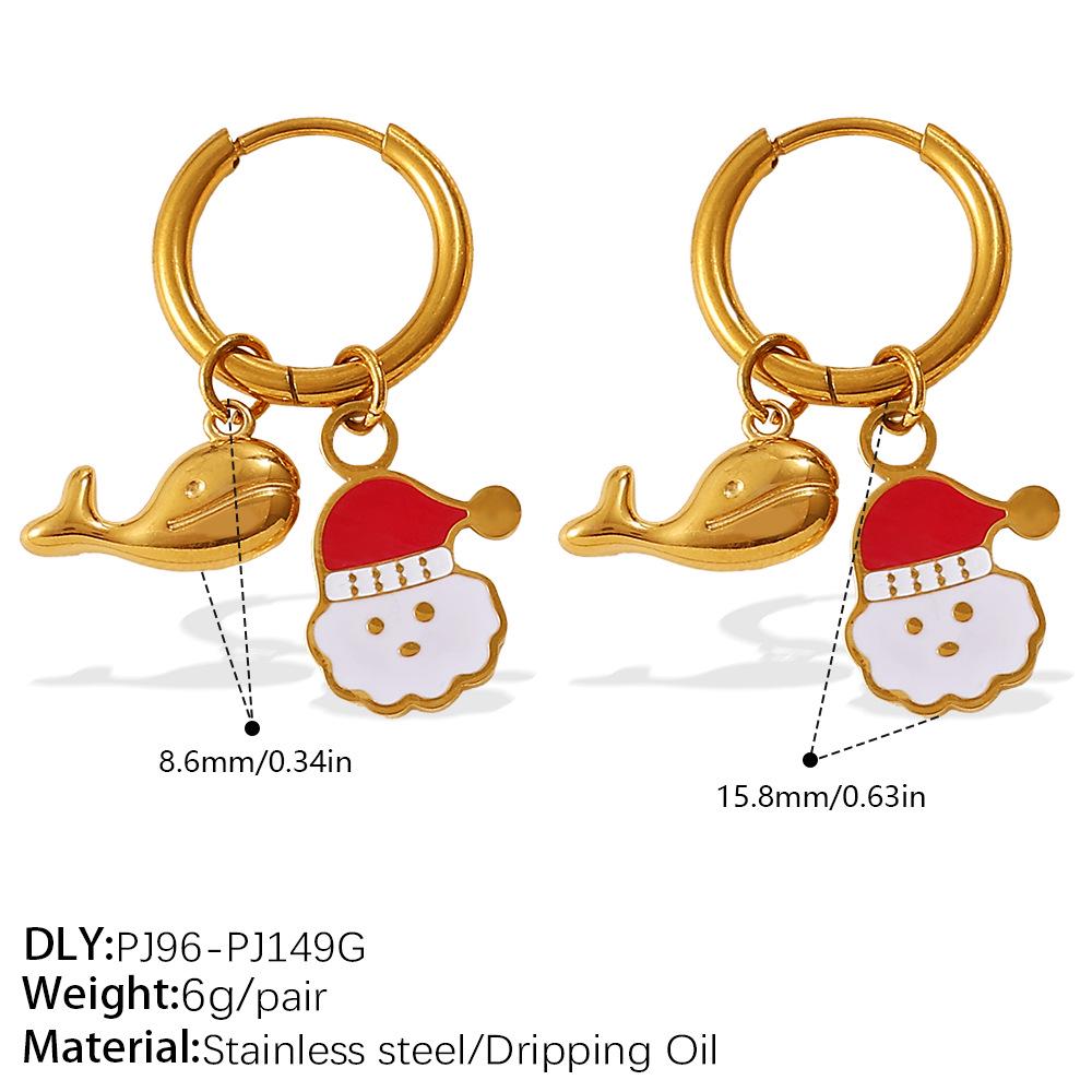 18K Gold Plated DIY Gingerbread Man Earrings - Festive Christmas Collection
