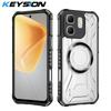 KEYSION Прозрачный магнитный чехол для Infinix Hot 50i Мягкий силикон+ПК Сверхпрочный противоударный чехол для телефона для Infinix Smart 9