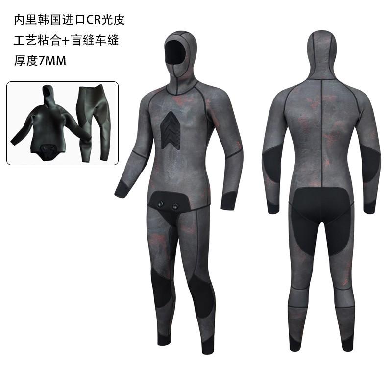 Mens Camo Wetsuit Diving Surfing Snorkeling Warm Water Sports 3mm 3.5mm 5mm 7mm CR Neoprene Full Suit