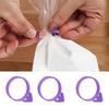 10Pcs Pastry Bag Clips Eco-friendly High Elastic Silicone Decorative Pastry Bag Retaining Ties for Home