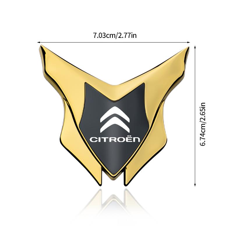 INTR1 3D Metal Car Side Fender Trunk Body Emblem Badge Sticker For Citroen C1 C2 C4 C5 C3 C4L C8 Berlingo Xsara Picasso Accessories