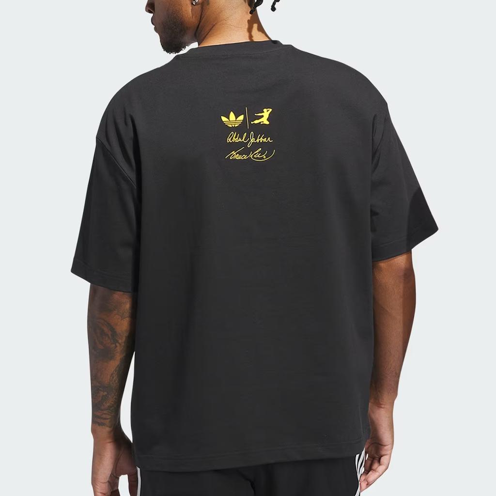 Adidas Оригинальная графическая футболка Kareem Scoring Champ свободного кроя с круглым вырезом и короткими рукавами, унисекс топы JZ7911