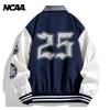 Винтажная бейсбольная куртка NCAA унисекс свободного кроя