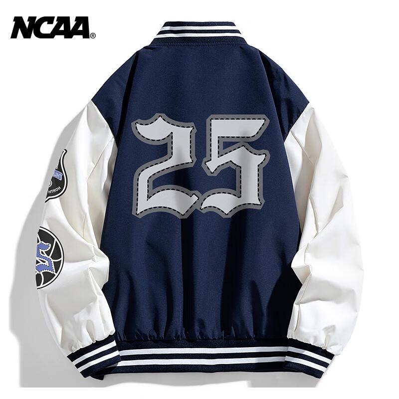 Винтажная бейсбольная куртка NCAA унисекс свободного кроя