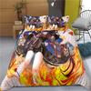 Indecor Genshin Impact Keqing Duvet Cover Set HD Одеяло Cover для детей Постельные комплекты Постельное белье Декор для спальни