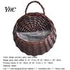 Pot Plants Holder 1 Set Plant Basket Handmade Weaving Multi-Function Rattan Hanging Wall Fence for Garden
