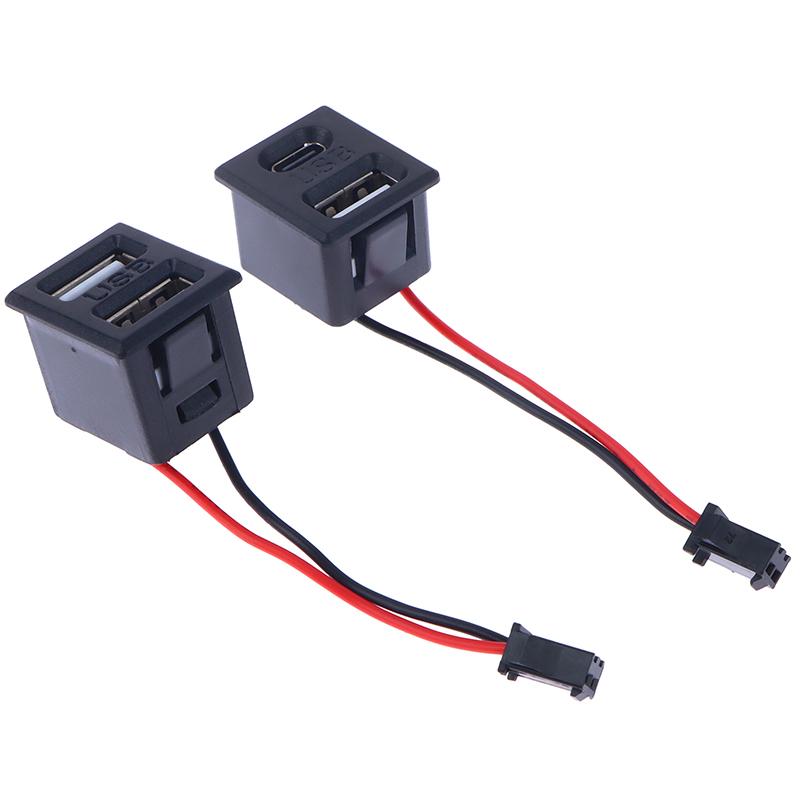 1 шт. двухслойная USB-розетка типа C, гнездо для зарядки лампы, розетка с кабельным разъемом