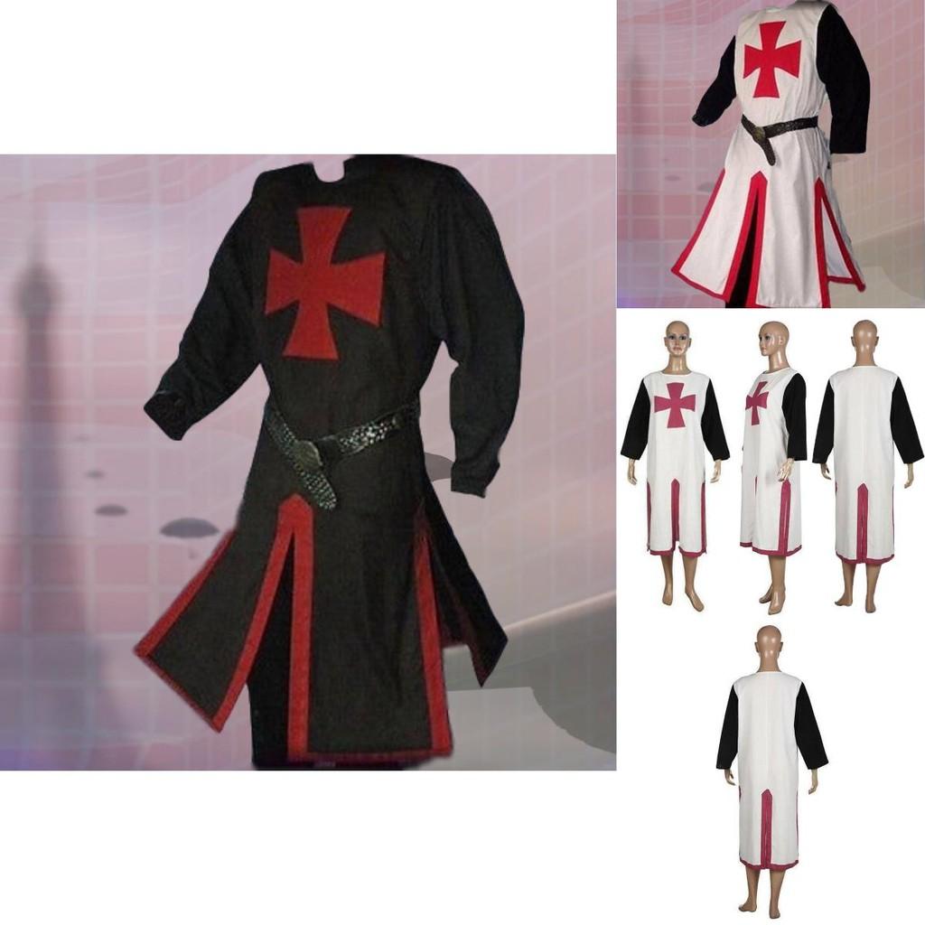 Stylish Medieval Templar Knight Crusader Surcoat Outfit Cosplay Costume