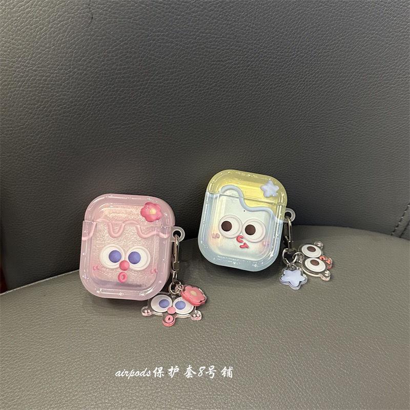 Applicable to Apple AirPods pro1 Bluetooth headset protective case 1st generation 1st generation cute cartoon couple expression pendant