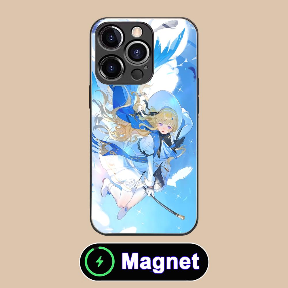 Чехол для мобильного телефона Wuthering Waves Phoebe Glass MagSafe для iPhone 17 16 15 14 13 12 11 Air Pro Max Plus Mini Цветная крышка