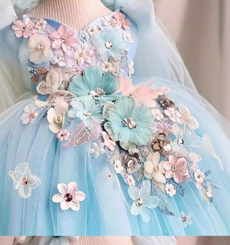 0-6-летняя роскошная и элегантная бабочка для девочки-принцессы, праздничное пышное платье для торжественного юбилея, модельное искусство, перформанс