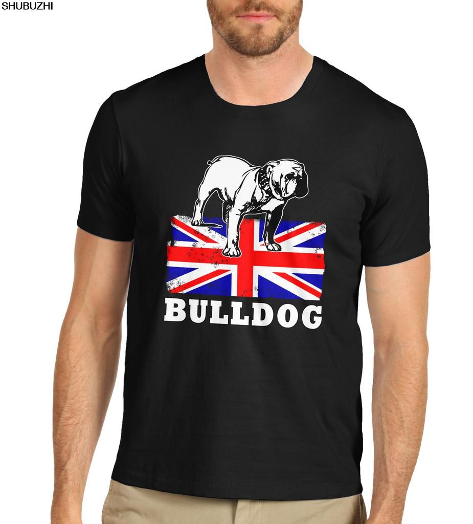 Unisexs Union Jack Flag British Bulldog TShirt Cool Casual pride t shirt Unisex Unisex New shubuzhi tshirt Loose Size top