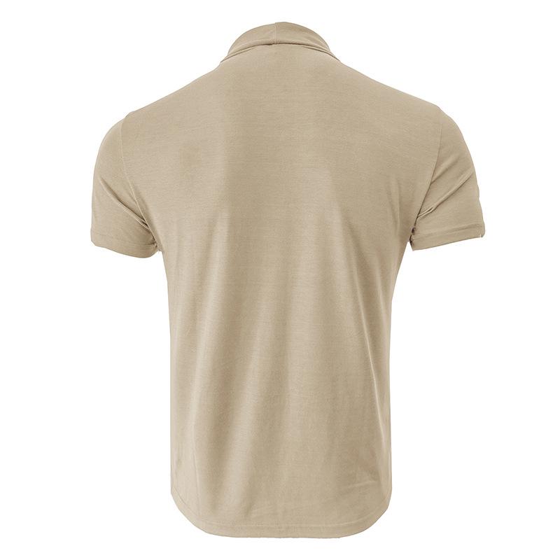 Мужская футболка-водолазка с короткими рукавами, лето 2023 г. - европейский и американский стиль