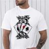 New Summer Men's Fashion T-shirt Personalized Poker Rose Printed Men's T-shirt Top