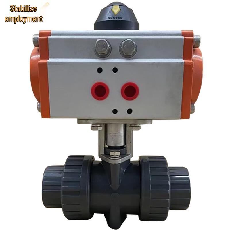 UPVC Pneumatic Double Union Ball Valve