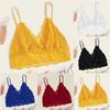 (Great home)Women Plus Size Vest Crop Wireless Bra Lingerie Sexy V-Neck Underwear Sleepwear