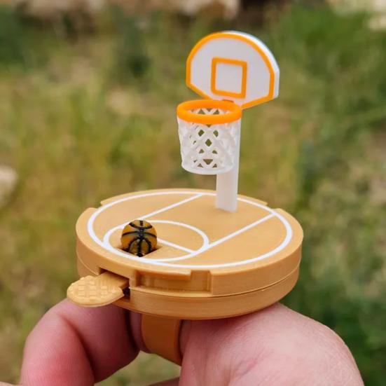 Мини-игрушка для баскетбольной площадки Fingertip, портативное устройство для подачи, напечатанное на 3D-принтере, не содержащее бисфенол-А, увлекательная игра для путешествий, походов