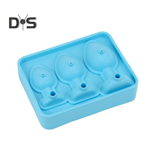 Силиконовая форма для льда в форме забавной анальной пробки для юмористичных напитков и розыгрышей на вечеринке