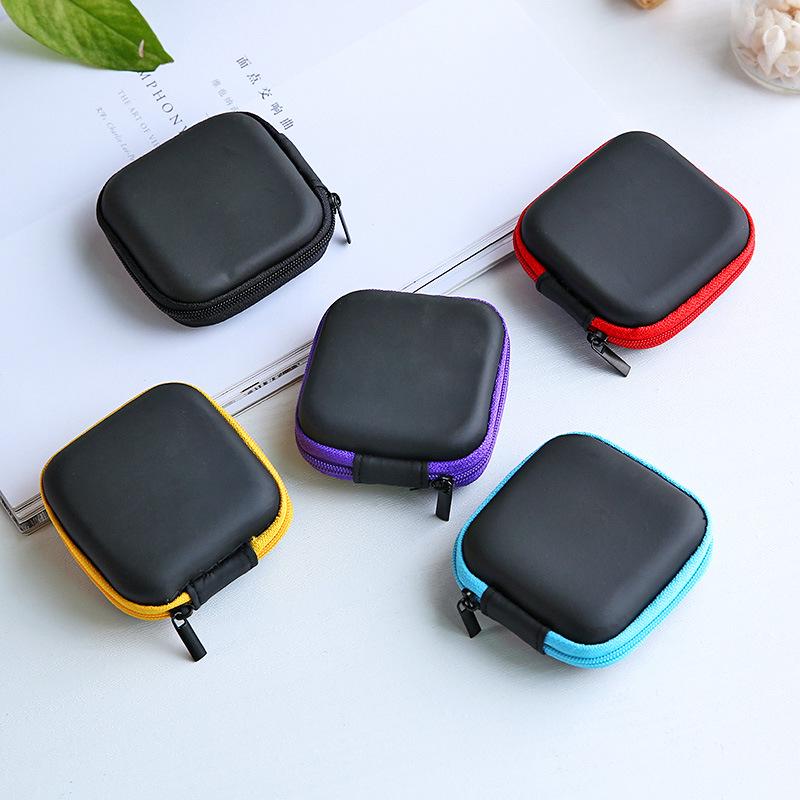 Earphone Wire Organizer Box Data Line Cables Storage Box Case Container Mini Wallet Travel Headphone Protective